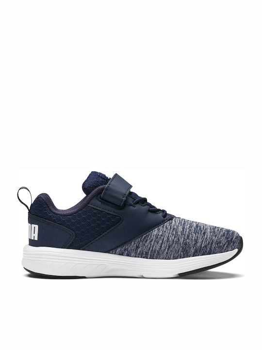 Comet V PS Kids Sports Shoes Running with Hoop & Loop Closure Navy Blue