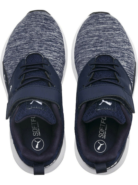 Comet V PS Kids Sports Shoes Running with Hoop & Loop Closure Navy Blue