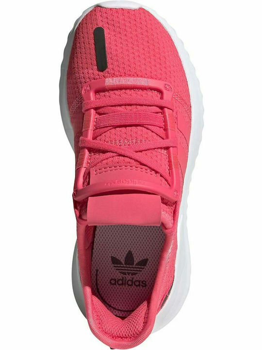 U Path Run C Kids Sports Shoes Running with Laces Real Pink / Cloud White