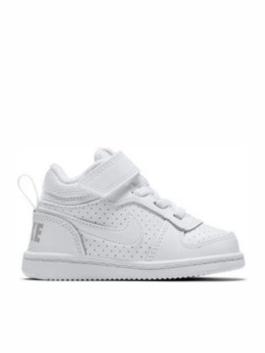 Court Borough Mid TDV Παιδικά Sneakers High με Σκρατς Λευκά