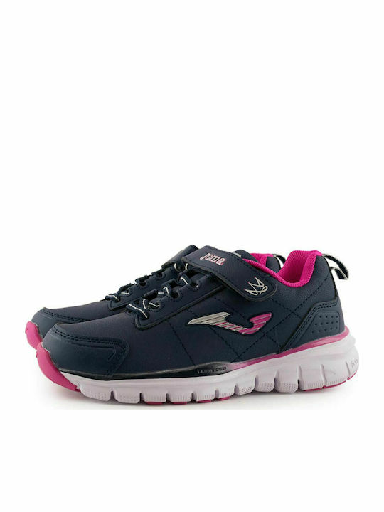 Tempo Jr Kids Sports Shoes Running with Hoop & Loop Closure Navy Blue