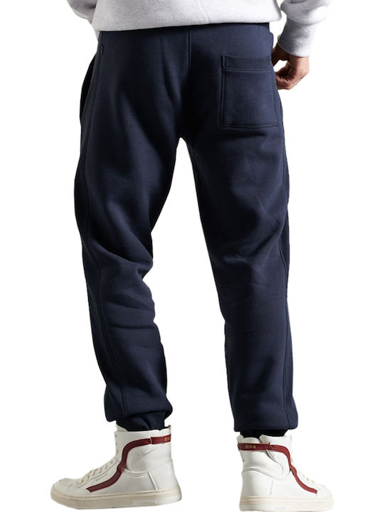 Superdry Men's Fleece Sweatpants with Rubber Navy Blue