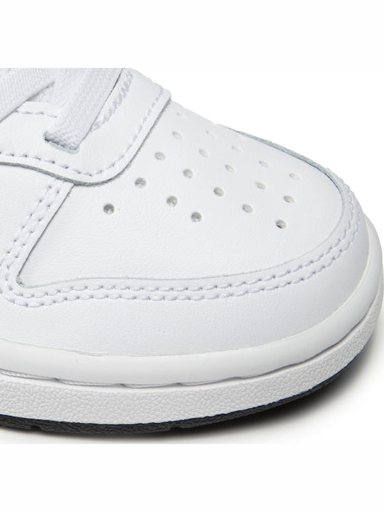 Court Court Borough Low 2 Kids Sports Shoes Basketball with Hoop & Loop Closure White / University Red / Black