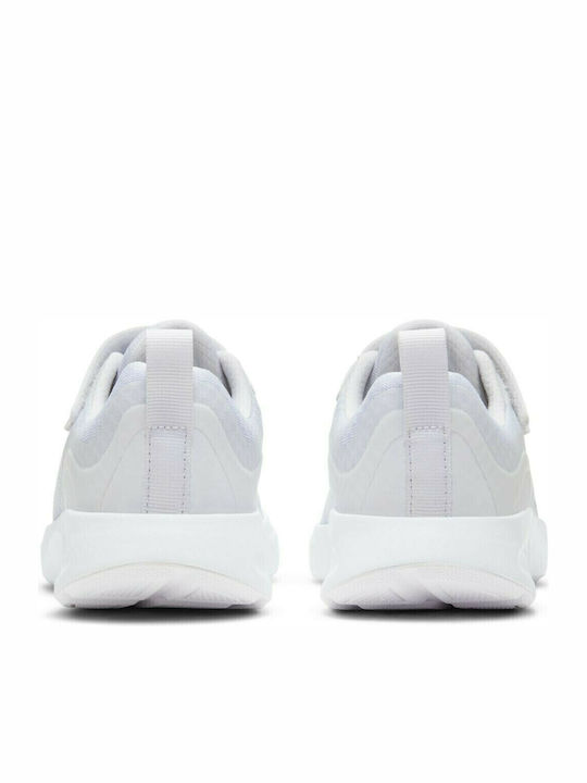 Wearallday PS Kids Sports Shoes Running with Hoop & Loop Closure White