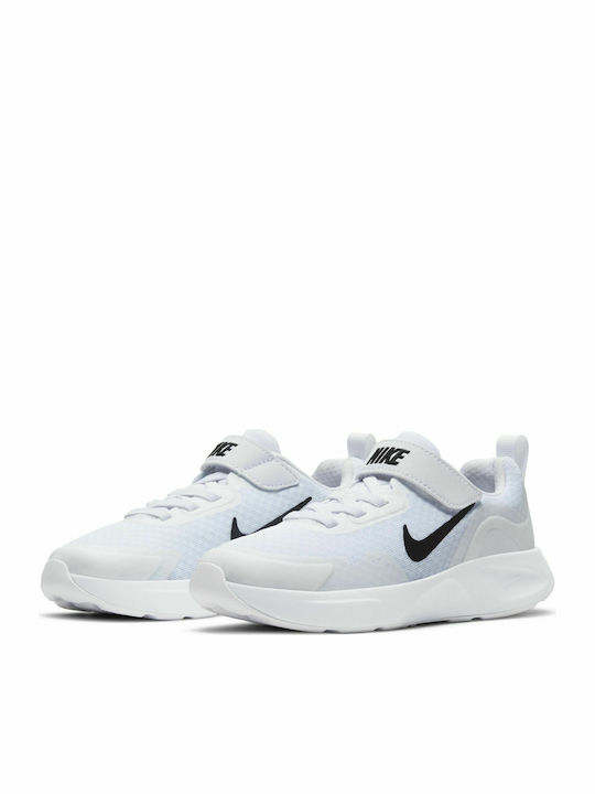 Wearallday PS Kids Sports Shoes Running with Hoop & Loop Closure White