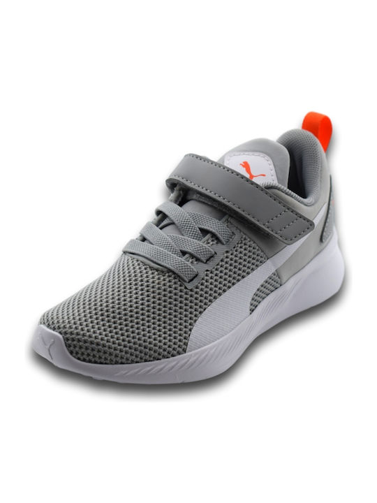Flyer Runner V Ps Kids Sports Shoes Running with Hoop & Loop Closure Gray