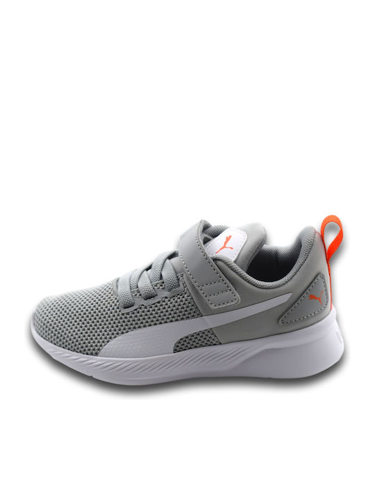 Flyer Runner V Ps Kids Sports Shoes Running with Hoop & Loop Closure Gray