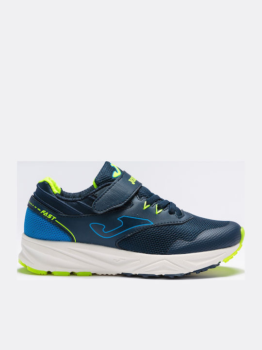 Fast Jr Kids Sports Shoes Running with Hoop & Loop Closure Navy Blue