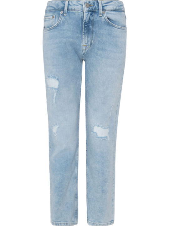 Mary Hoch tailliert Damenjeans mit Rissen in Gerader Linie
