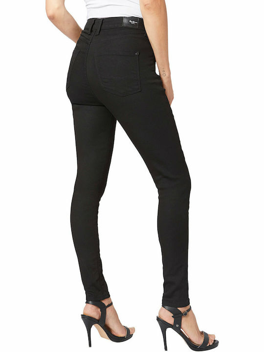 Dion High Waist Women's Jean Trousers in Slim Fit Black