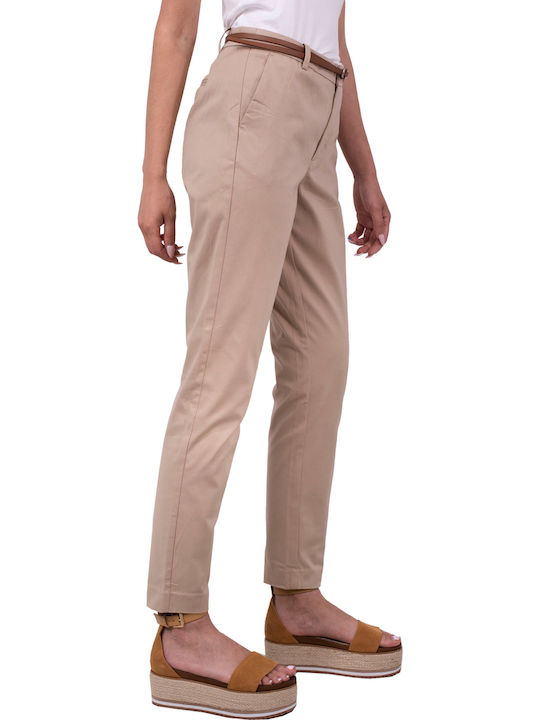 Damen Chino Hose Beige