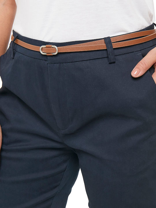 Pantaloni Dama Chino Slim Fit Albastru Marin