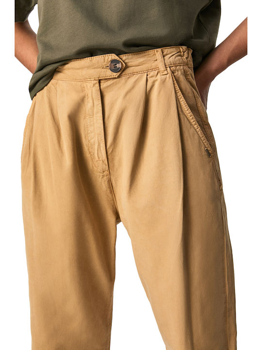 Paula Women's Fabric Trousers Beige
