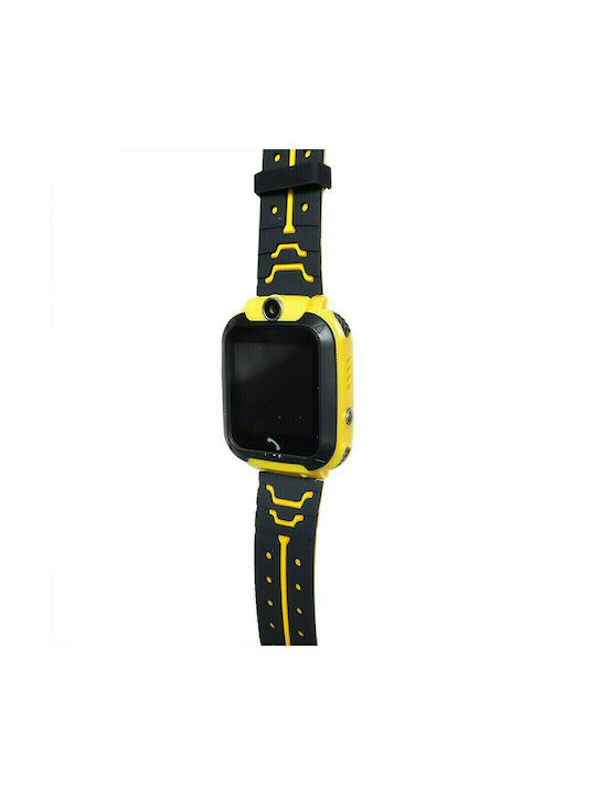 Smartwatch pentru copii cu GPS și curea din cauciuc/plastic Yellow