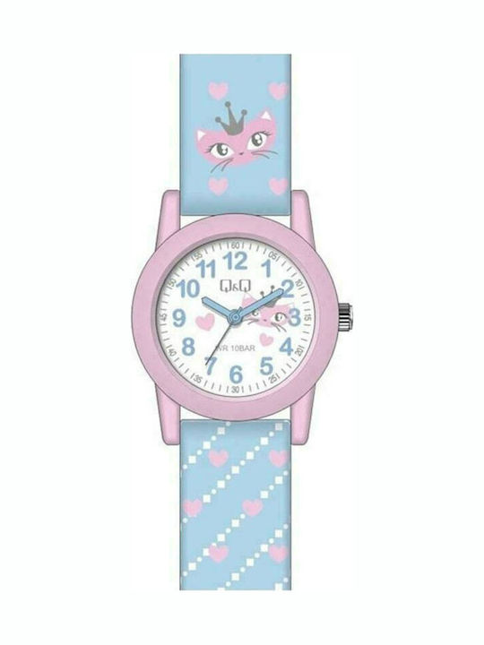Q&Q Kids Analog Watch with Rubber/Plastic Strap Light Blue