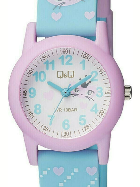Q&Q Kids Analog Watch with Rubber/Plastic Strap Light Blue