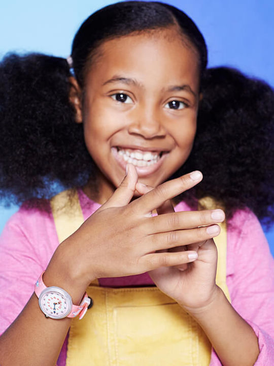 FlikFlak Kids Analog Watch Magical Dream with Fabric Strap Pink