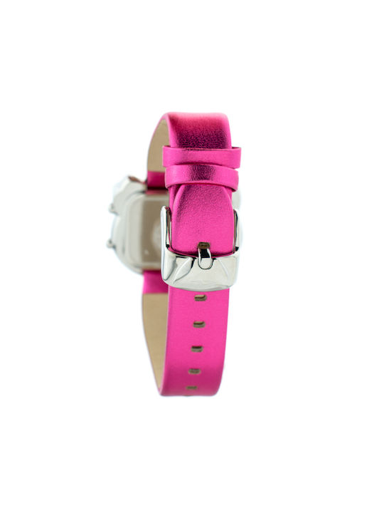 Chronotech Analoge Kinderuhr 40mm Fuchsie mit Gummiarmband