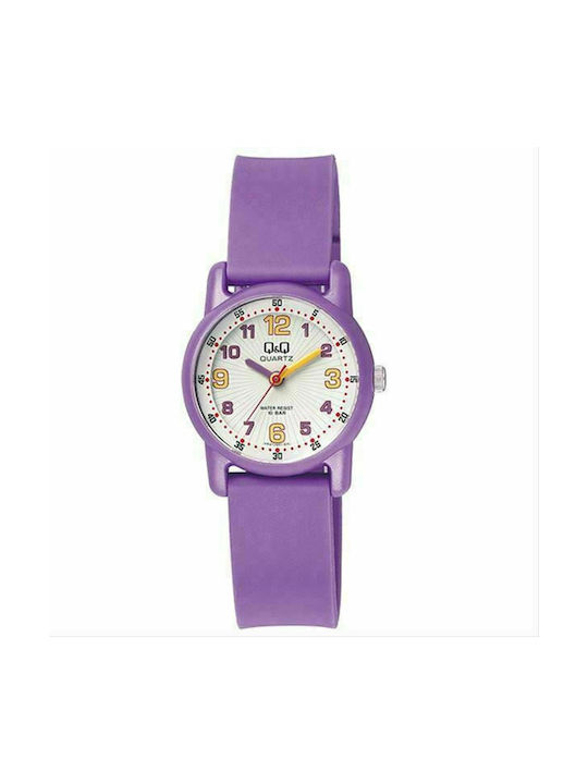 Q&Q Kids Analog Watch with Rubber/Plastic Strap Purple