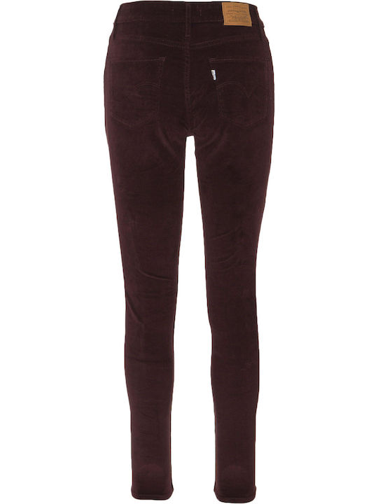 721 Blugi Damă Skinny High Rise Fit Burgundy