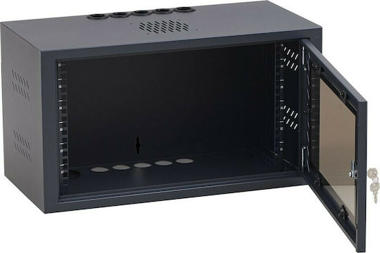 Central Wall Mounted Rack Cabinet 6U 60x30x33.3cm Black 3000030006/C
