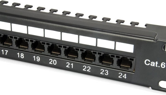 Safewell Patch Panel Unshielded για Rack 1U 19" 24 Θυρών cat5e Μαύρο