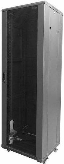 Central Επιδαπέδια Καμπίνα Rack 22U με 2 πόρτες 60x60x118cm Μαύρο 4000 1 600 22/C