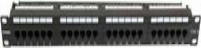 Safewell Patch Panel für Rack 1U 19" 24 Ports cat6a Schwarz
