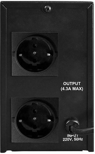 NOD U-1200 UPS Line-Interactive 1200VA 600W με 4 Schuko Πρίζες