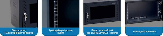 Central Wall Mounted Rack Cabinet 9U 60x30x33.3cm Black 3000 0 300 09/C