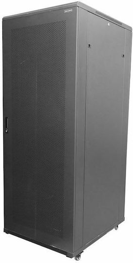 Central Boden Rack-Schrank 47U mit 2 gelochten Türen 80x80x229cm Schwarz 9900 4 800 47/C2