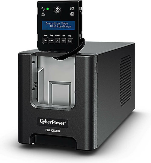 CyberPower PR750ELCD UPS Line-Interactive 750VA 675W με 6 IEC Πρίζες