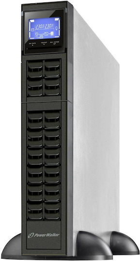 Powerwalker VFI 3000 CRM LCD UPS On-Line 3000VA 2400W with 4 IEC Power Plugs