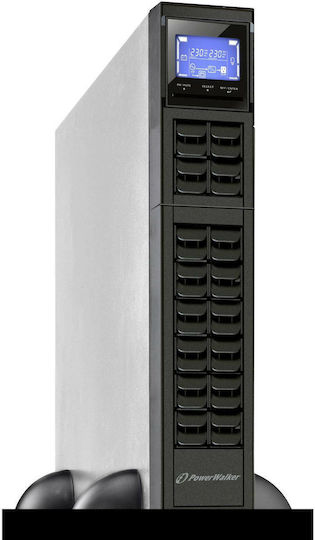Powerwalker VFI 3000 CRM LCD UPS On-Line 3000VA 2400W with 4 IEC Power Plugs