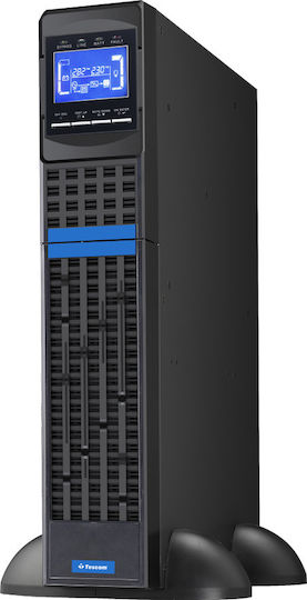 Tescom Prime Plus 1101 SRT UPS On-Line 1000VA 1000W with 8 IEC Power Plugs