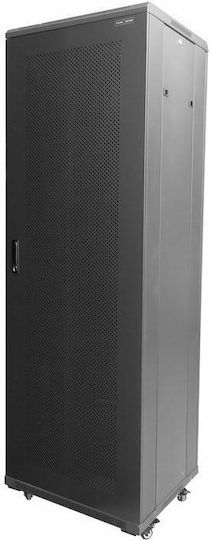 Central Επιδαπέδια Καμπίνα Rack 27U με 2 Διάτρητες Πόρτες 60x80x140cm Μαύρο 9900 2 680 27/C2