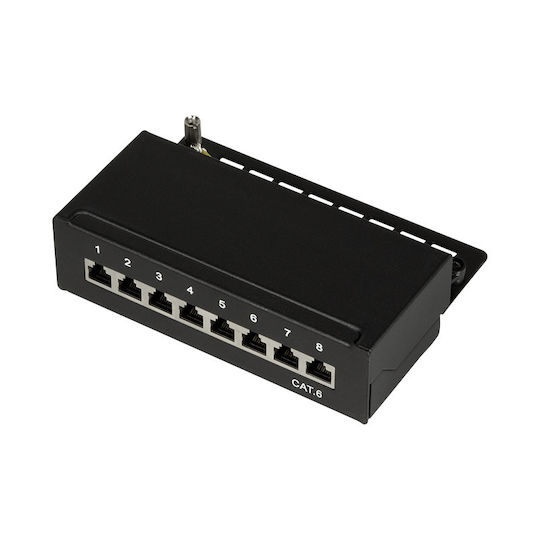 LogiLink Patch Panel Shielded για Rack 1U 12 Θυρών cat6 Μαύρο
