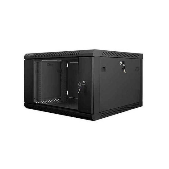 Lanberg Wandmontiert Rack-Schrank 6U 60x60x37.9cm Schwarz WF01-6606-10B