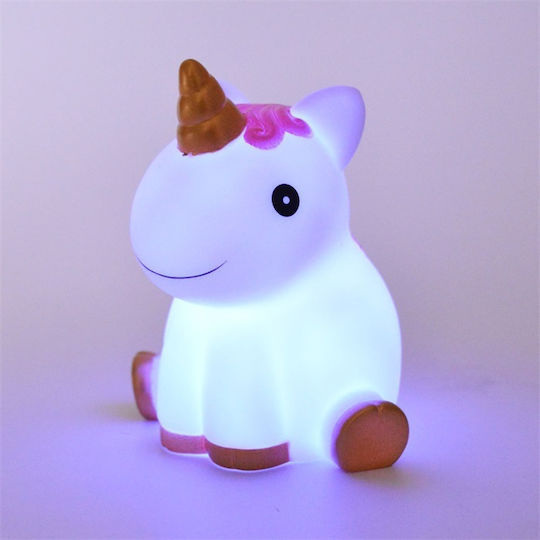 Den Goda Fen Kids Decorative Lamp Unicorn White 10x9x12εκ.