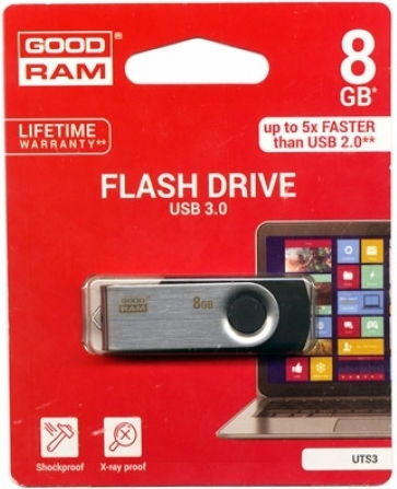 GoodRAM UTS3 8GB USB 3.0 Stick Black