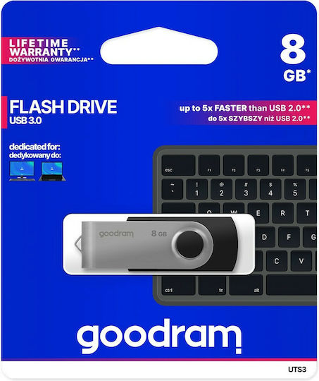 GoodRAM UTS3 8GB USB 3.0 Stick Black