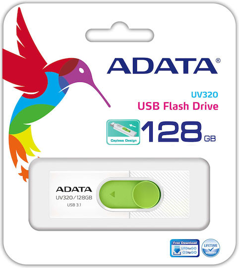 Adata UV320 128GB USB 3.1 Stick Alb