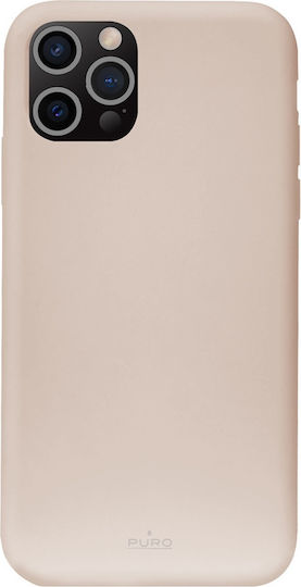 Puro Icon Anti-Microbial Back Cover Σιλικόνης Ροζ (iPhone 13 Pro Max)