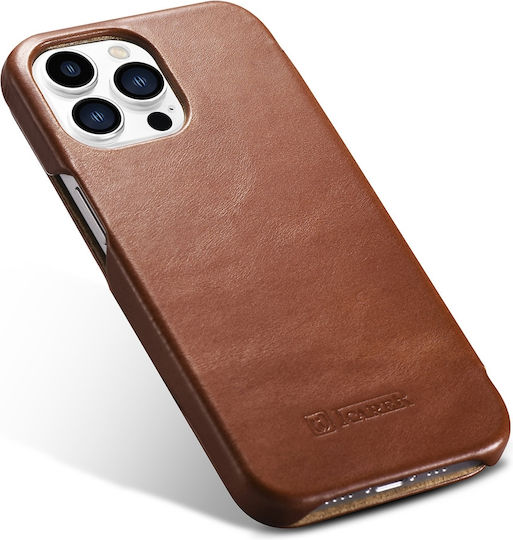 iCarer Curved Edge Vintage Book Δερμάτινο Καφέ (iPhone 13 Pro Max)