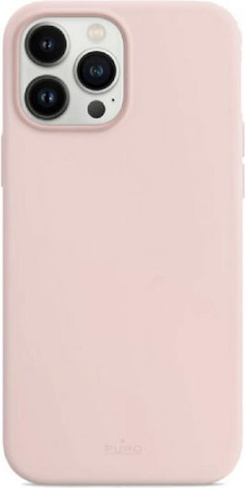 Puro Icon Anti-Microbial Back Cover Σιλικόνης Ροζ (iPhone 13 Pro Max)