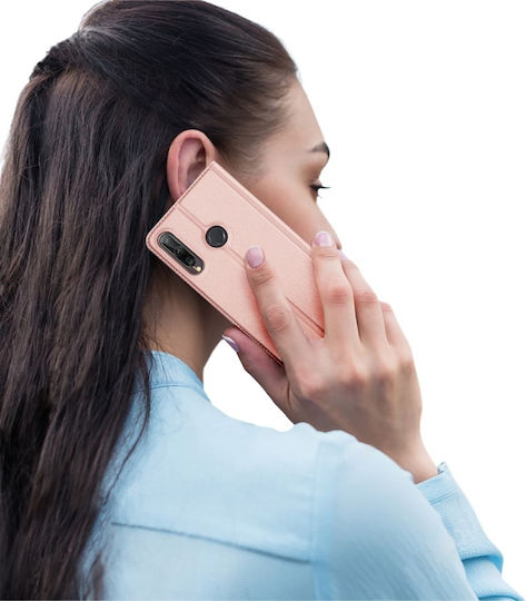 Dux Ducis Skin Pro Buchen Sie Synthetisches Leder Rose Gold (Huawei P40 Lite E)