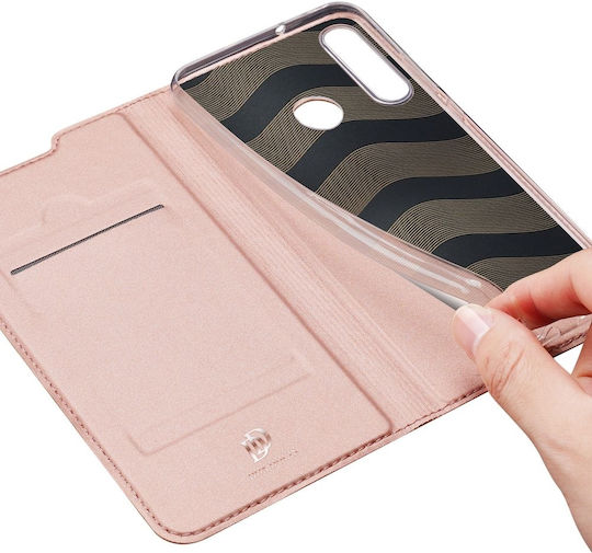 Dux Ducis Skin Pro Buchen Sie Synthetisches Leder Rose Gold (Huawei P40 Lite E)