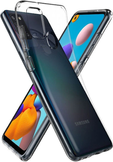 Spigen Liquid Crystal Umschlag Rückseite Silikon Transparent (Galaxy A21s)