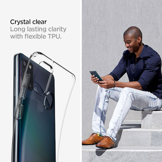Spigen Liquid Crystal Umschlag Rückseite Silikon Transparent (Galaxy A21s)