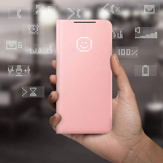 Samsung Led View Cover Книга Текстил Розов (Galaxy S21+ 5G)